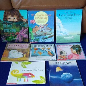 Six snowy sheep, Color Of His Own, Jamaica's Find, Lazy Ozzie, Ahoy Polar Bear